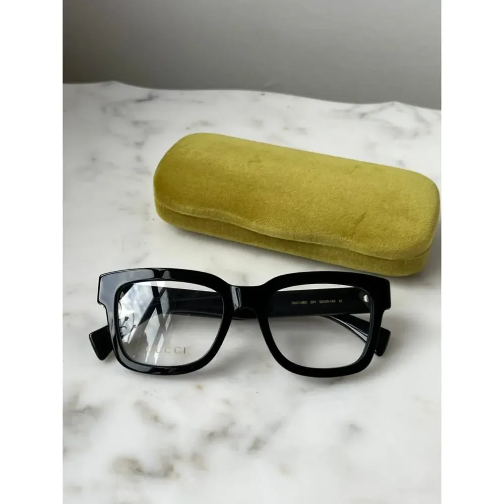 NEW Gucci GG1138O Black Eyeglasses Frames Unisex